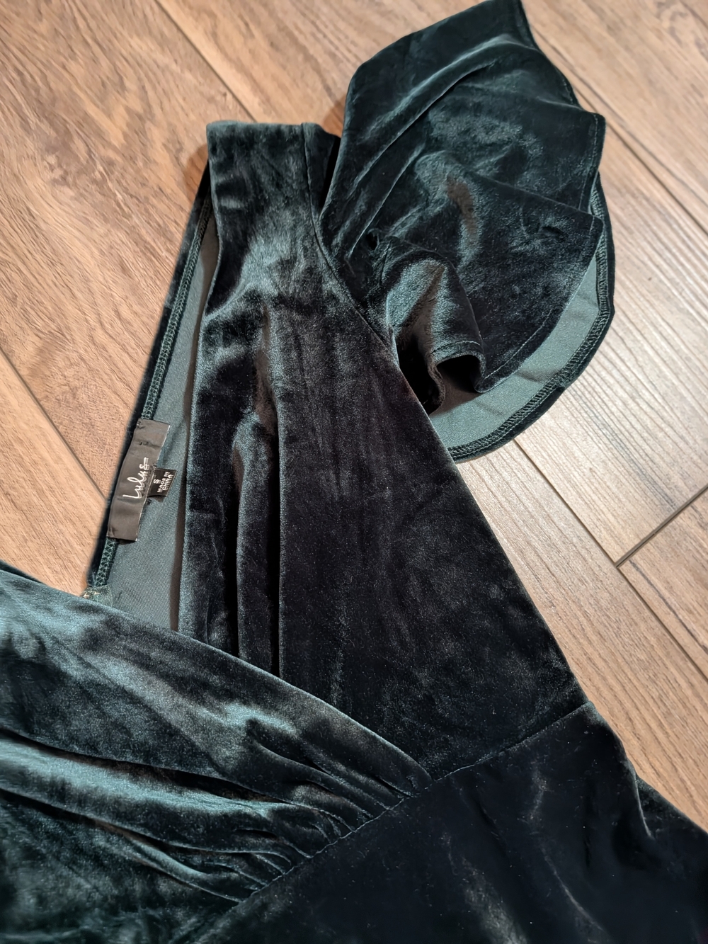 Lulu's Elegant Deep Green Velvet Maxi Dress - Picture 2 of 2